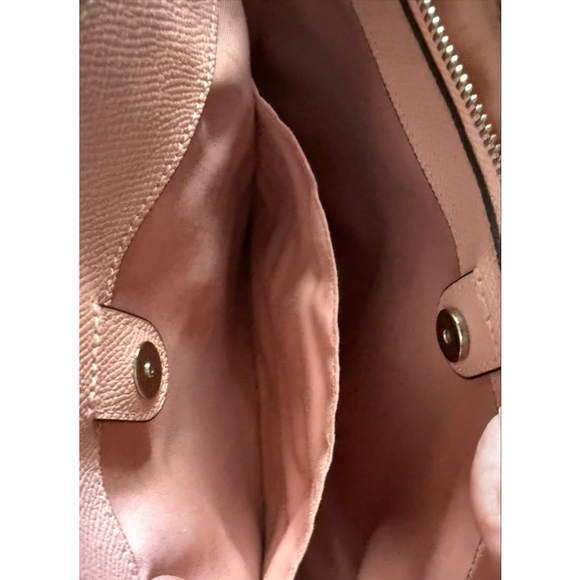 Women's Coach Pink Pebbled Leather Satchel Bag One Size - Picture 10 of 14